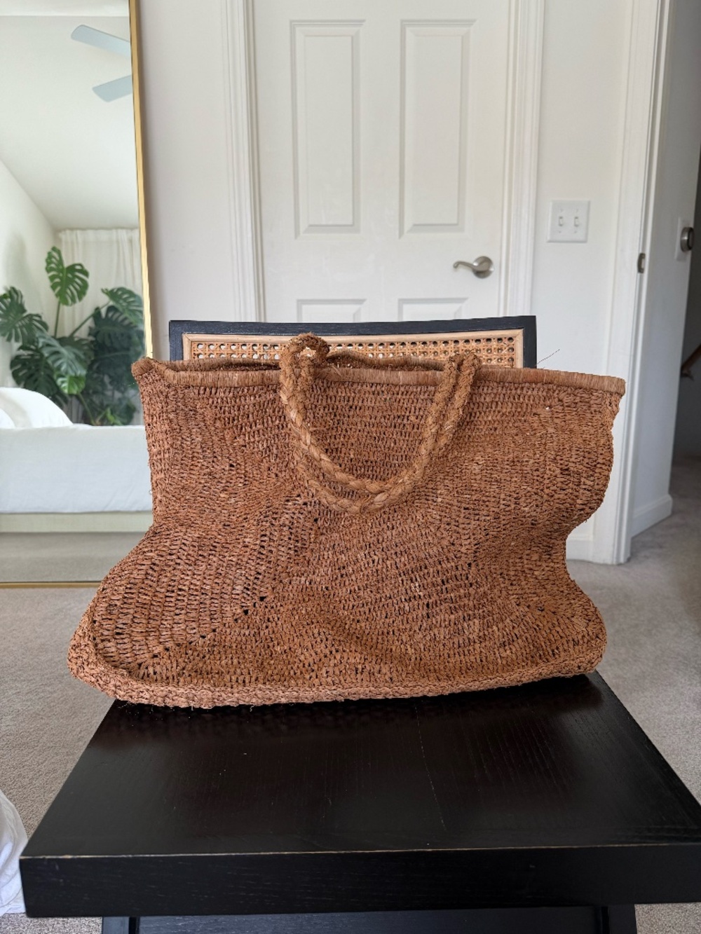 Vitamin A Amani Tote - Caramel Raffia